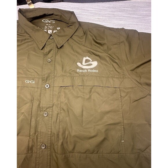 San Antonio Ranch Rodeo  / GAME GUARD / Short Sleeve 3XL Lot Of 2 1- Green 1-Tan - Picture 2 of 11